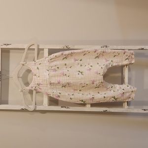 Angel Dear, Light Pink Floral Romper 18-24 Months